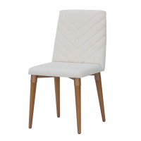 Manhattan Comfort 109251 Utopia Chevron Dining Chair in Beige 